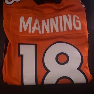 Nike Orange and Black Football Jersey